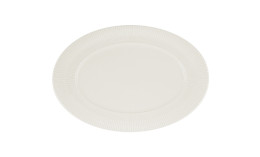 Delight Vibes, Platte oval Fahne Relief 381 x 274 mm weiß