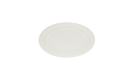 Delight Vibes, Platte oval Fahne Relief 240 x 151 mm weiß