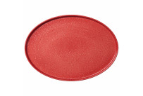 Good Mood, Teller flach oval 366 x 260 mm intense red