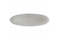 Nori, Coupplatte oval mit Relief 443 x 144 mm silbergrau
