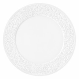 Nori, Teller flach ø 330 mm Relief schmal weiß