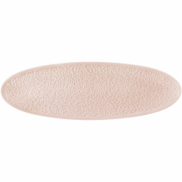 Nori, Coupplatte oval mit Relief 443 x 144 mm rosé