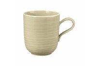 Terra, Becher mit Henkel / mit Relief ø 124 mm / 0,40 l sandbeige