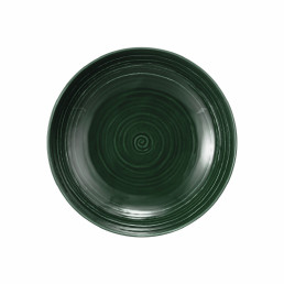 Terra, Suppenteller mit Relief ø 212 mm moosgrün