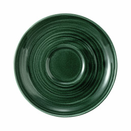 Terra, Teeuntertasse mit Relief ø 133 mm moosgrün