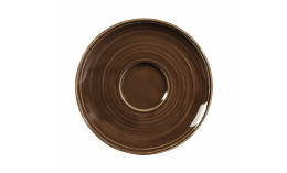 Terra, Kombi-Untertasse mit Relief ø 161 mm erdbraun