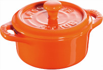 Mini Cocotte ø 100 mm / 0,20 l Keramik orange