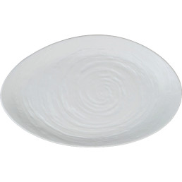 Scape Melamine, Platte oval 400 x 242 mm weiß