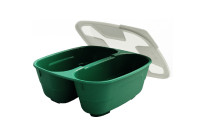 GoodBowl Twin 5er Set 0,40 l + 0,60 l / 185 x 185 x 76 mm grün