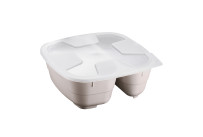 GoodBowl Twin 5er Set 0,60 l + 0,40 l / 185 x 185 x 76 mm sand