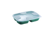 GoodBowl Trio 5er Set 0,58 l + 2 x 0,22 l / 247 x 185 x 51 mm grün