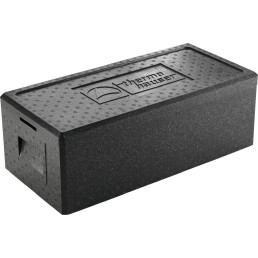 EPP-Box Menü mit Deckel 18,00 l / 630 x 300 x 205 mm / schwarz