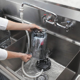 Rinse-O-Matic zur Reinigung von Mixer-Behältern