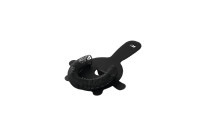 Barsieb mit Feder / 4 Zinken ø 80 mm schwarz matt