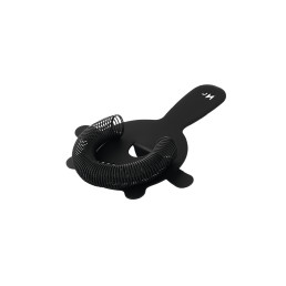 Barsieb mit Feder / 4 Zinken ø 80 mm schwarz matt