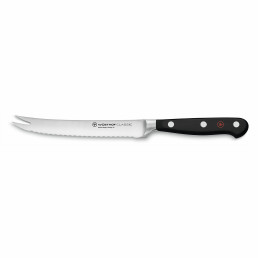 Classic, Tomatenmesser Klingenlänge 140 mm / 250 mm lang Wellenschliff